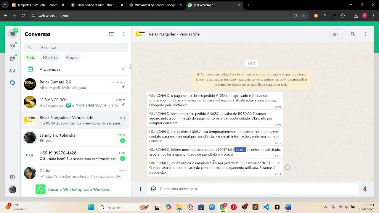 Plugin WP WhatsApp Sender - Automa&ccedil;&atilde;o de Mensagens para WordPress e Woocommerce via Evolution API