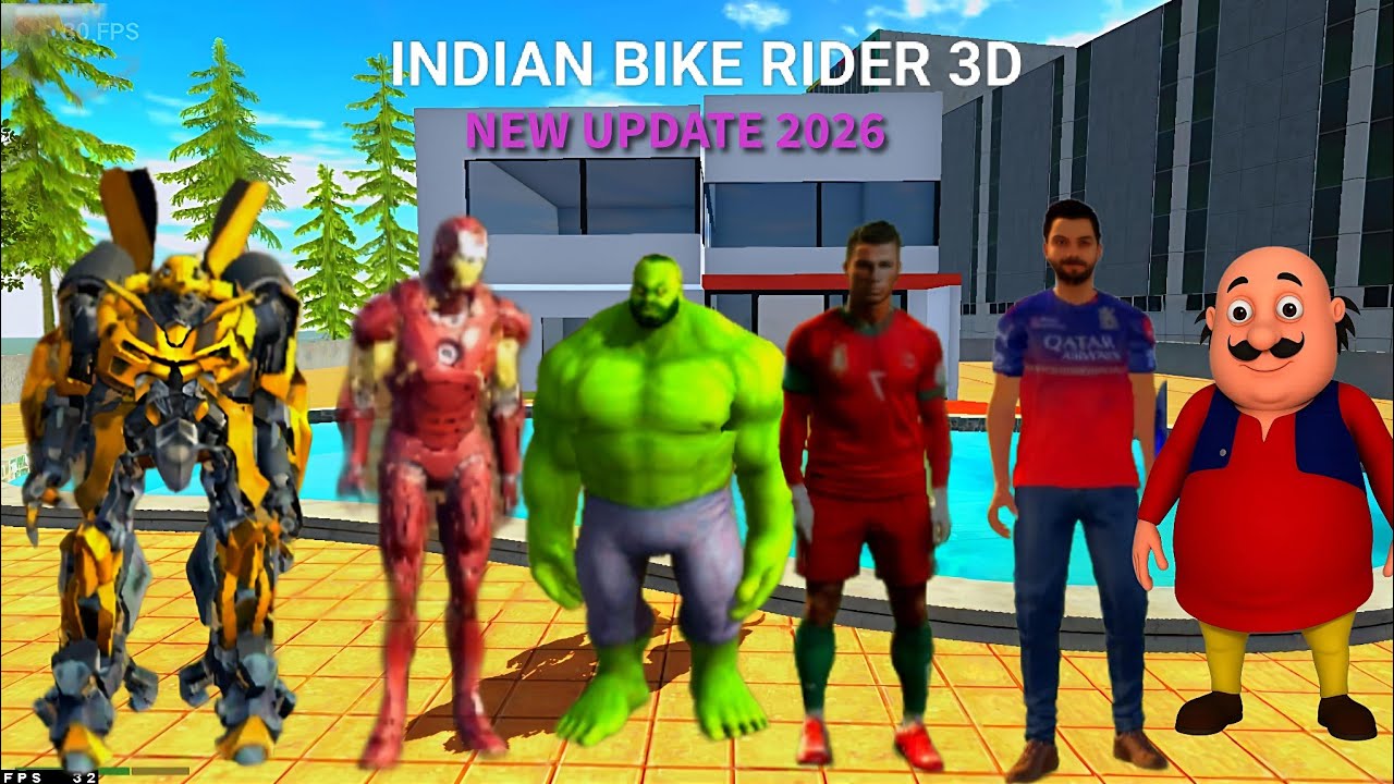 INDIAN BIKE RIDER 3D GAME 😱 NEW UPDATE 2026 | ALL CHARACTER ADDED IN GAME | New Cheat Code Driving