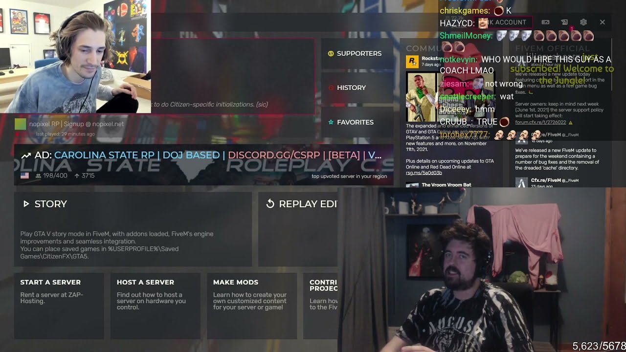 XQC Twitch Vod (5/25/2021) [Part 1/4]