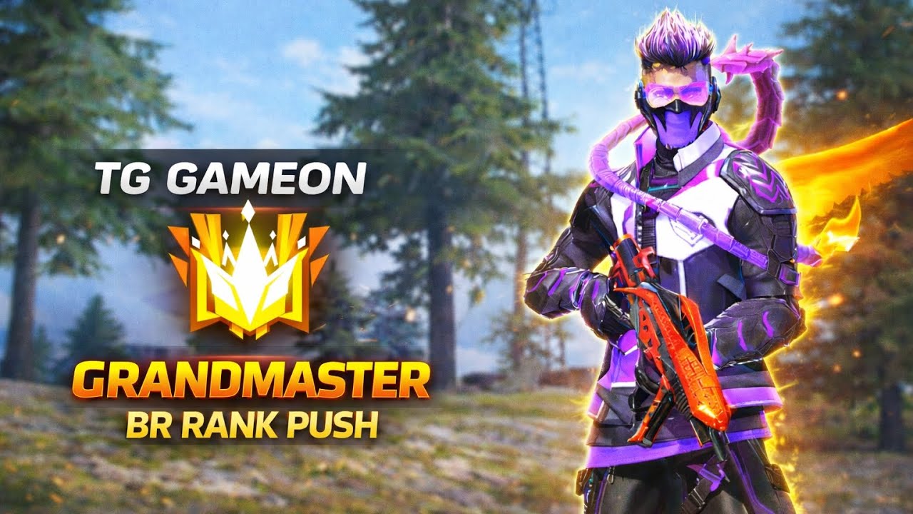 GRANDMASTER Rank Push 😈| Free Fire MAX BR Gameplay | TG GameOn 