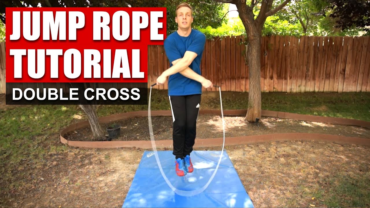 JUMP ROPE TUTORIAL - DOUBLE UNDER CROSS  (with slow motion) | NATE K-G