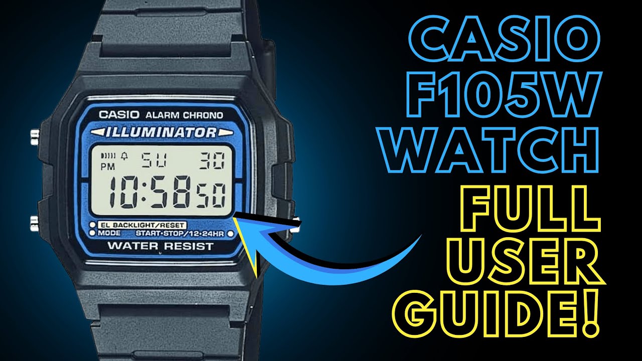 Руководство пользователя и инструкции Casio F105W | Как установить время, дату, будильник и испол...