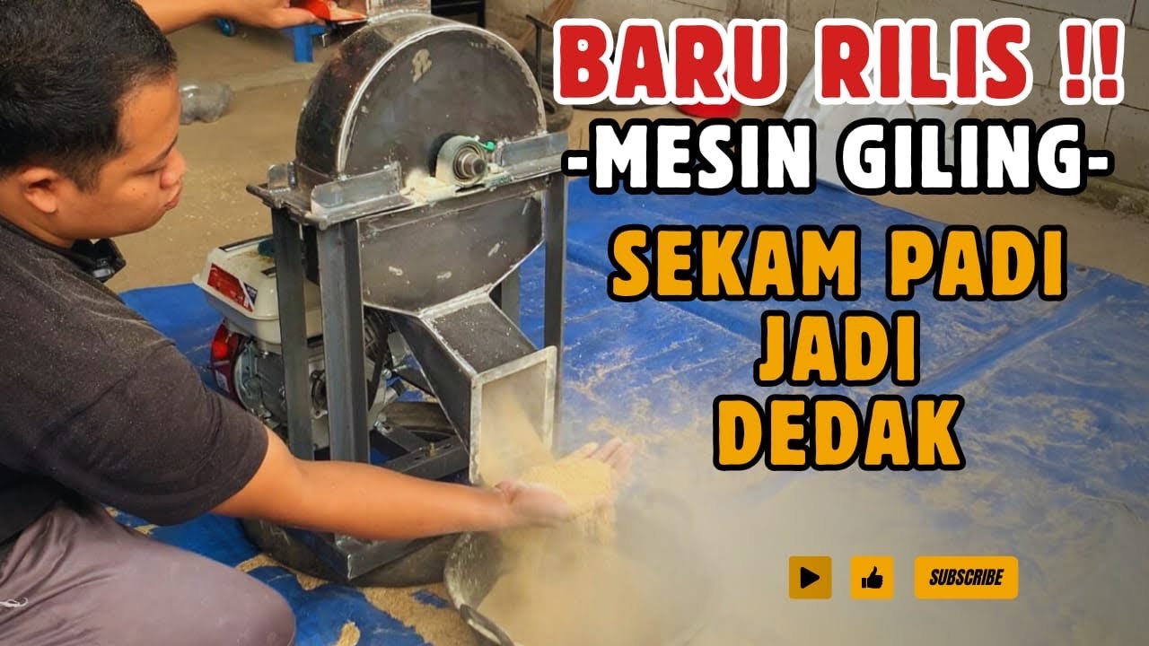 TERBARU !!! MESIN GILING SEKAM PADI JADI DEDAK HASILNYA HALUS POLL #mesingiling#sekam#pakanternak 
