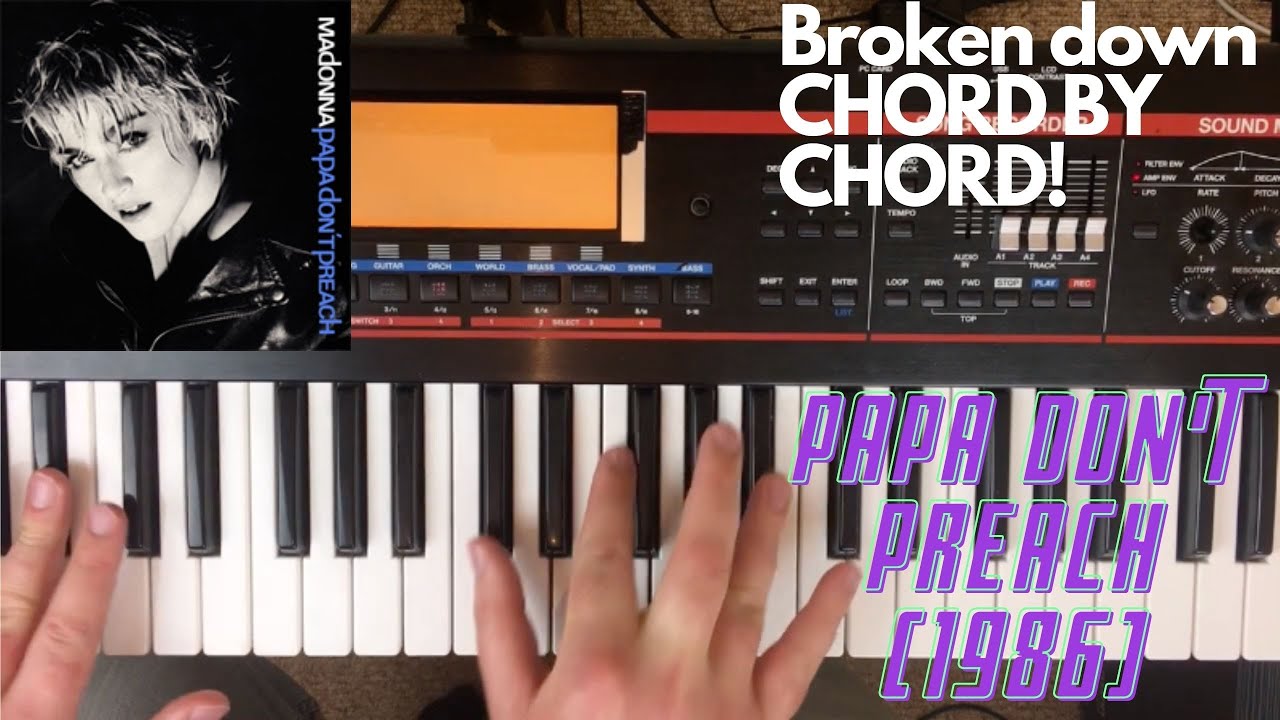 Papa don't preach - Madonna (Keyboard intro tutorial)