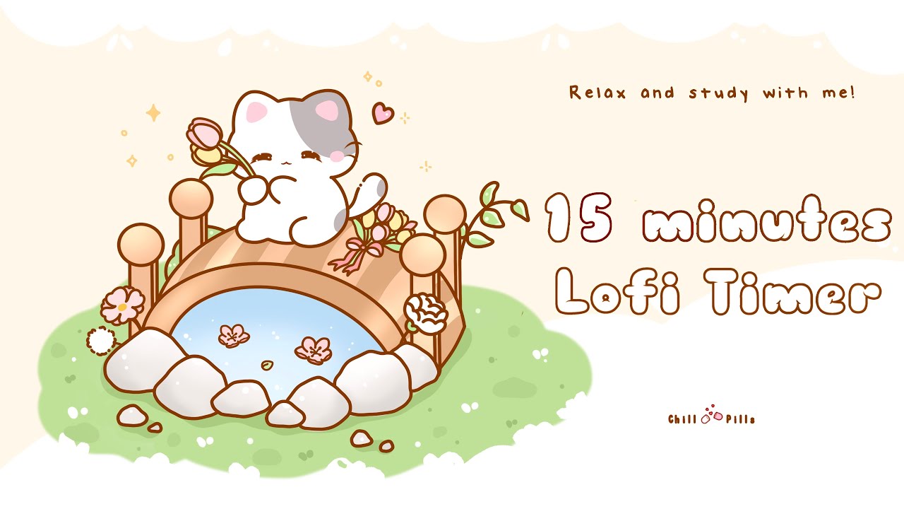 15 minutes - Relax & study with me Lofi | Cat on bridge #timer #15minutetimer #lofi #relaxing #calm
