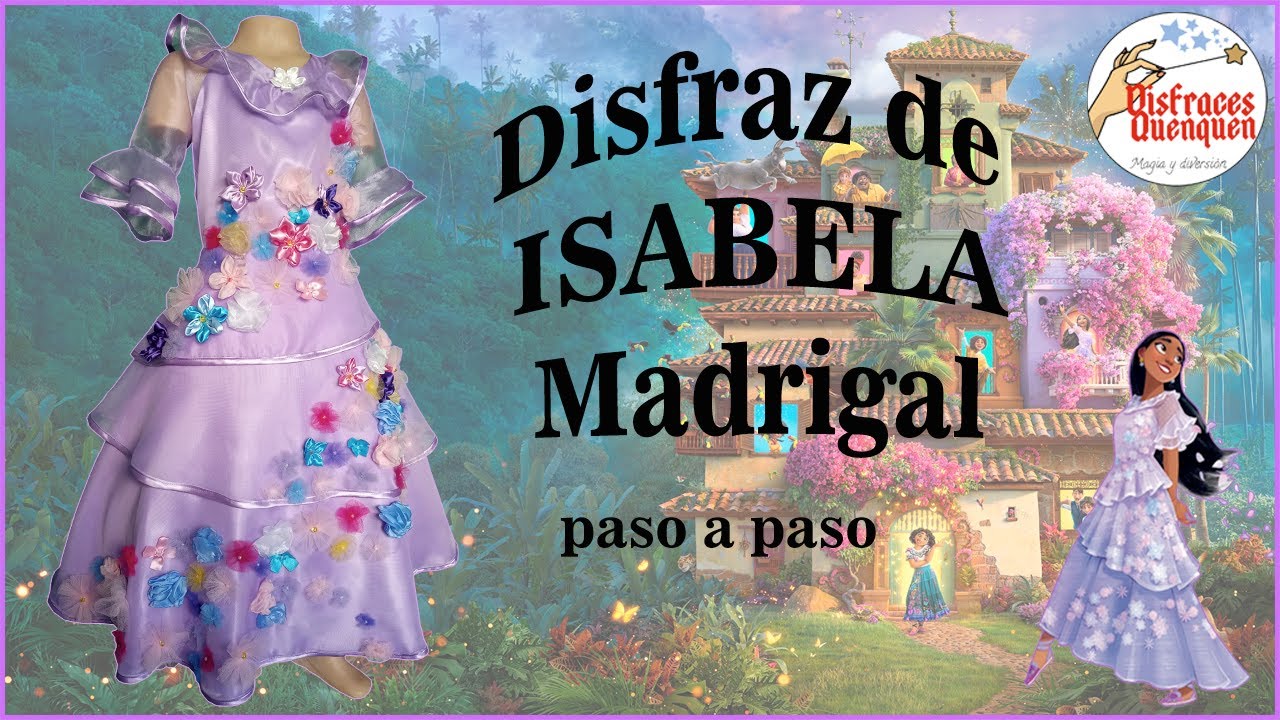 DIY. Disfraz de ISABELA 🌷 Madrigal de Encanto paso a paso. Como hacer vestido de Isabella de Encanto