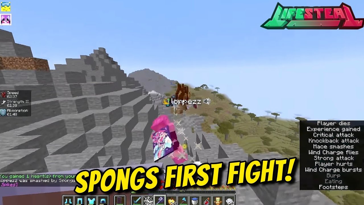 Spongs MACE-KILL on Loppezz!! (Lifesteal Smp)