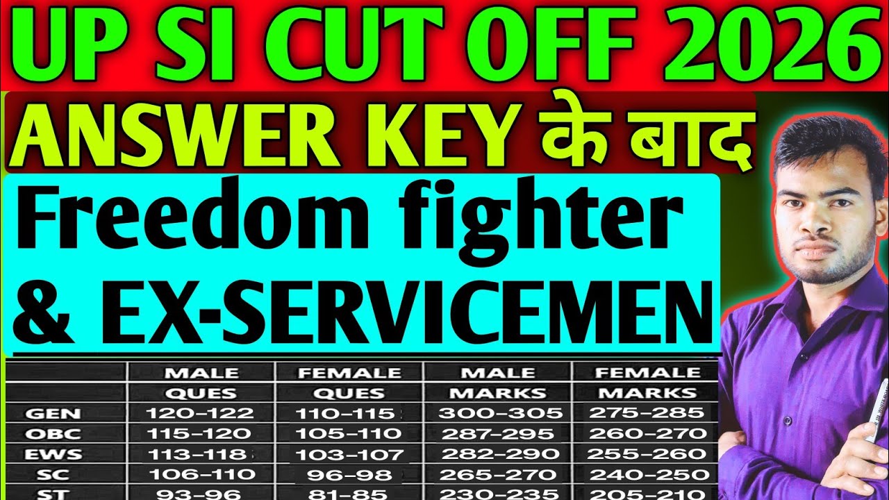 UP SI CUT OFF AFTER ANSWER KEY | क्या है Average Score ? क्या कट ऑफ कम जाएगी |#upsicutoff #uppolice 