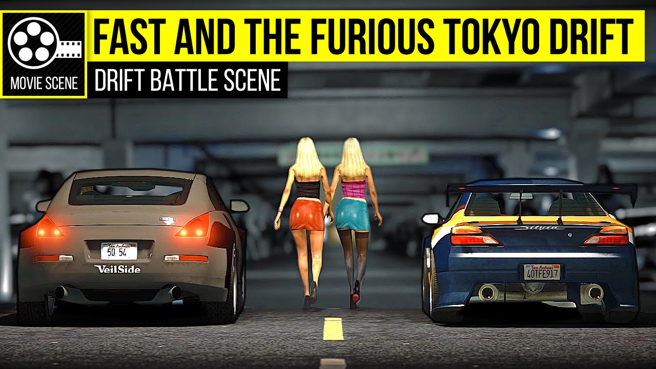 Grand Theft Auto 5 - Tokyo Drift: Nissan Silvia S15 vs Nissan 350z (Garage Scene)