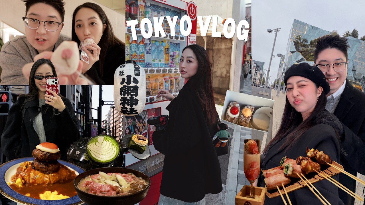 東京vlog🇯🇵5天4夜根本不夠！超靈驗小網神社⛩️六本木住宿、免排隊蛋包飯🍳和牛壽喜燒、必去居酒屋🏮