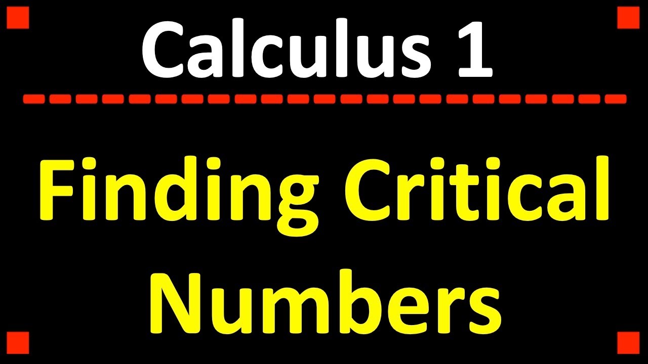 Definition of Critical #'s and 3 Examples of Finding Critical #'s ❖ Calculus