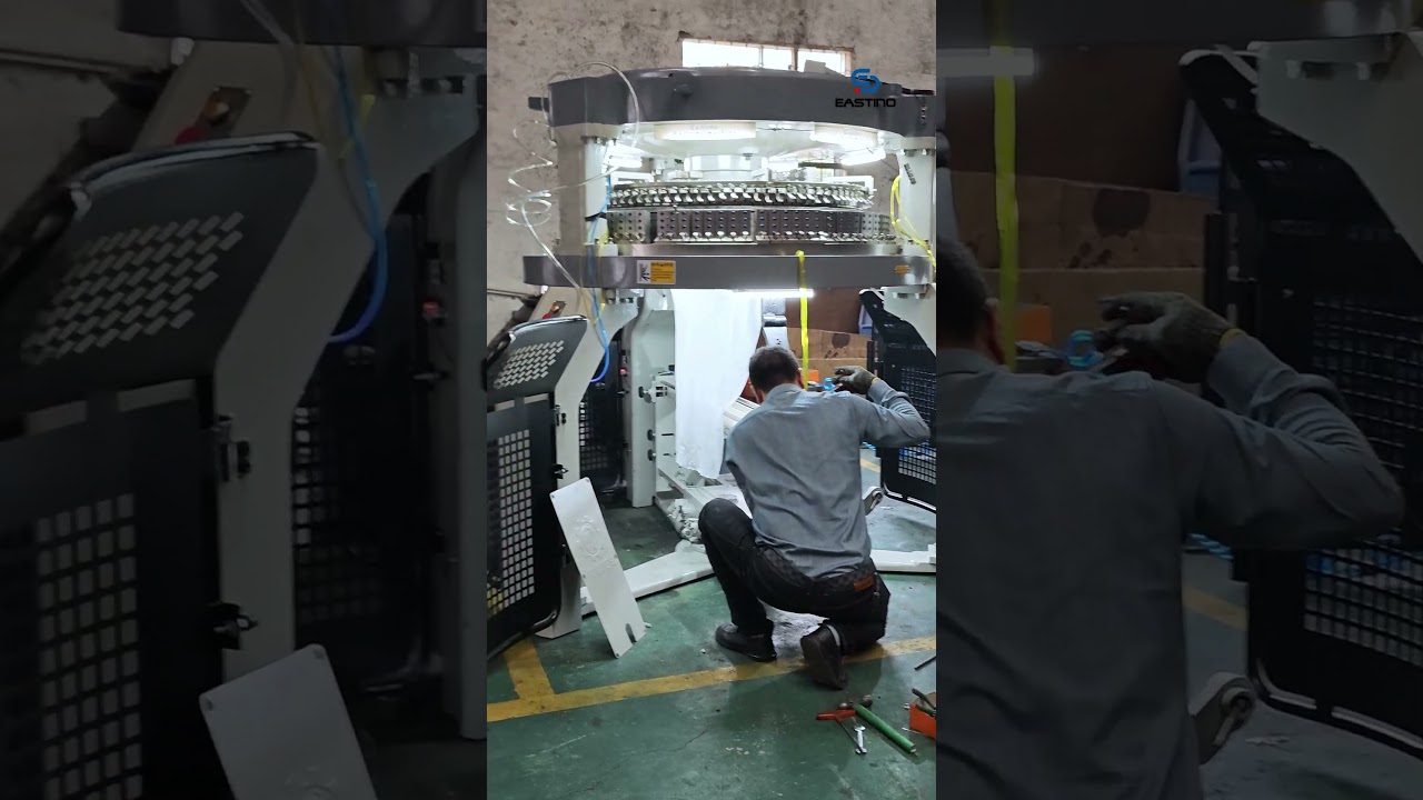 double jersey interlock knit machine by Bangladeshi customers #eastino #circularknittingmachine