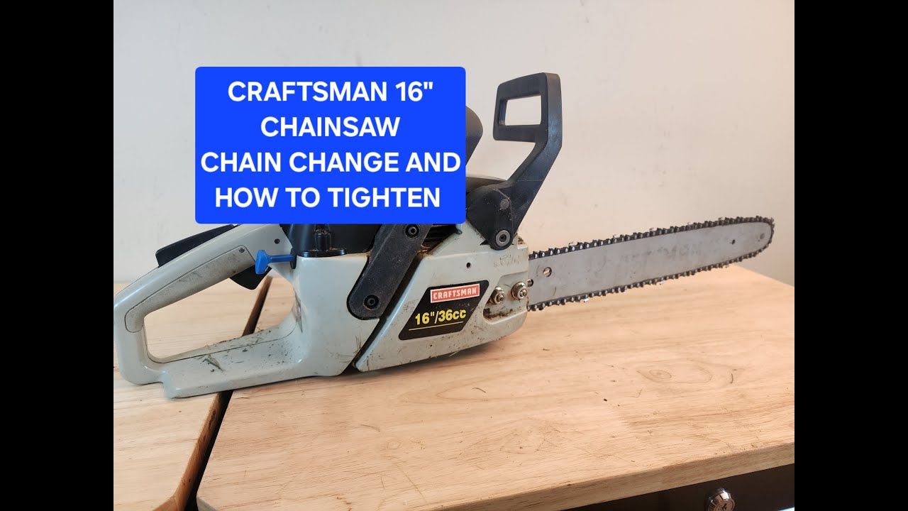 Как снять и натянуть цепь на бензопиле Craftsman 16 дюймов, модель 358.360260