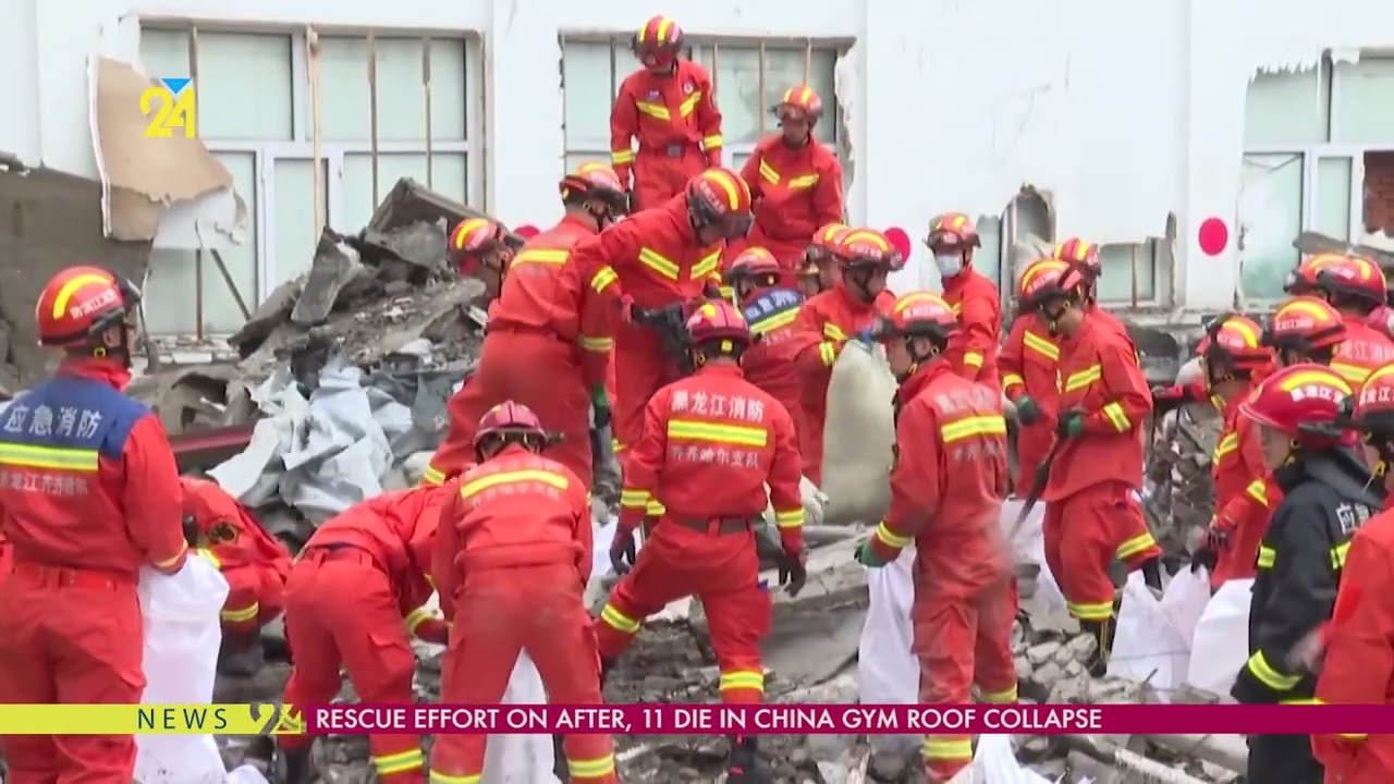 Rescue Effort on After, 11 Die in China Gym Roof Collapse