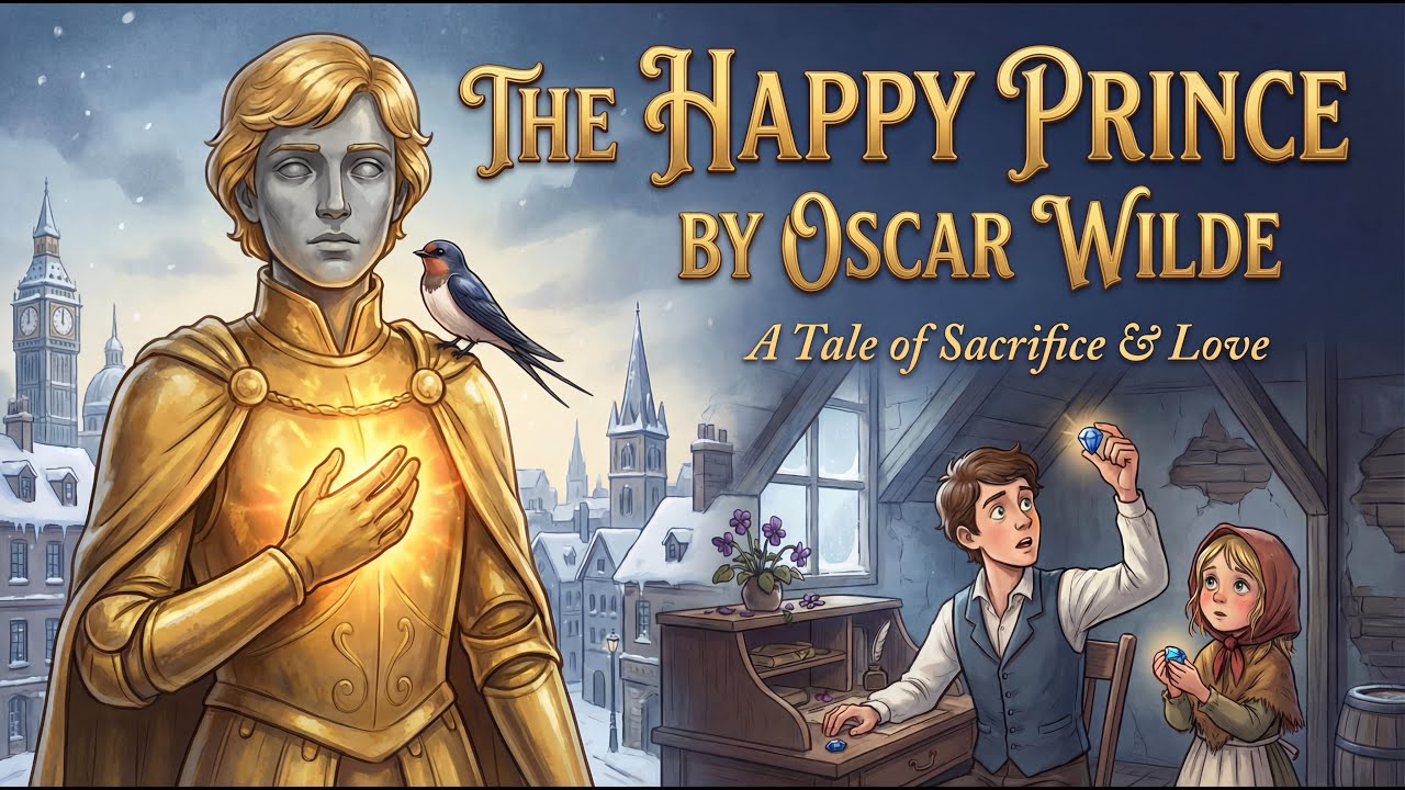 The Happy Prince by Oscar Wilde Part1 - Stories for Kids made by Golpo AI