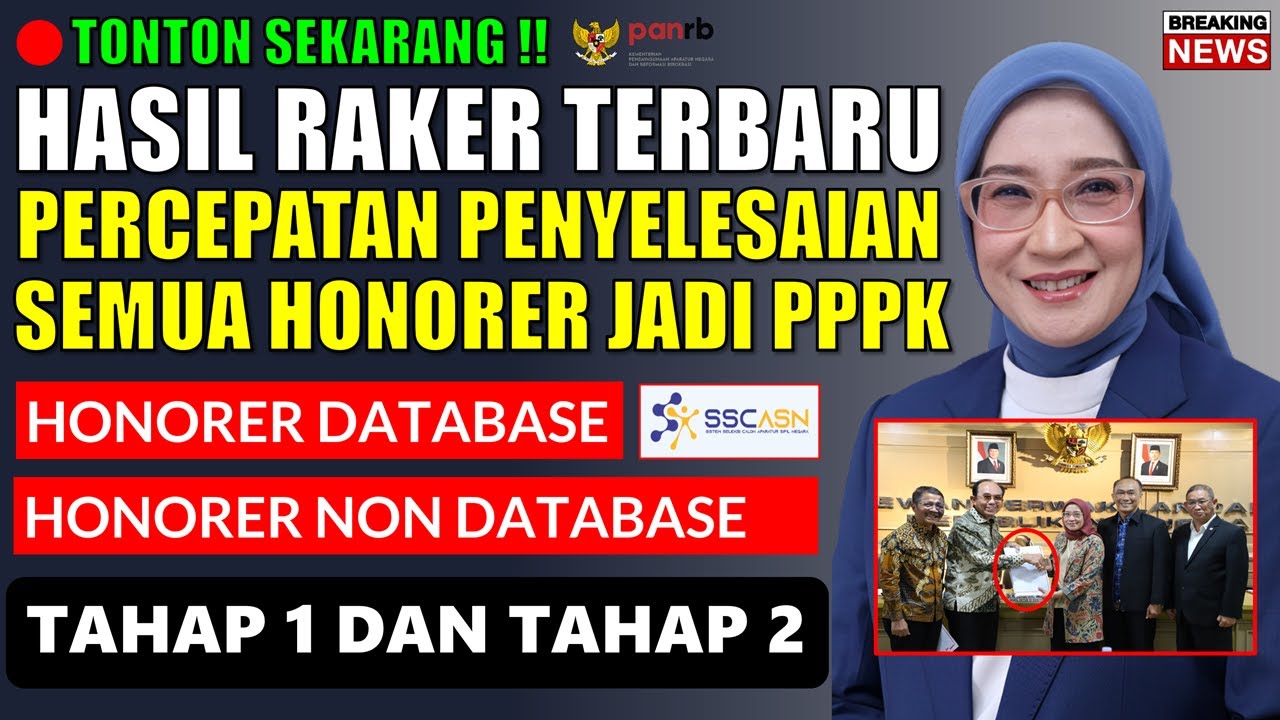 🔴HASIL RAPAT TERBARU TERKAIT PERCEPATAN PENGANGKATAN HONORER JADI PPPK 2024 TAHAP 1 DAN 2