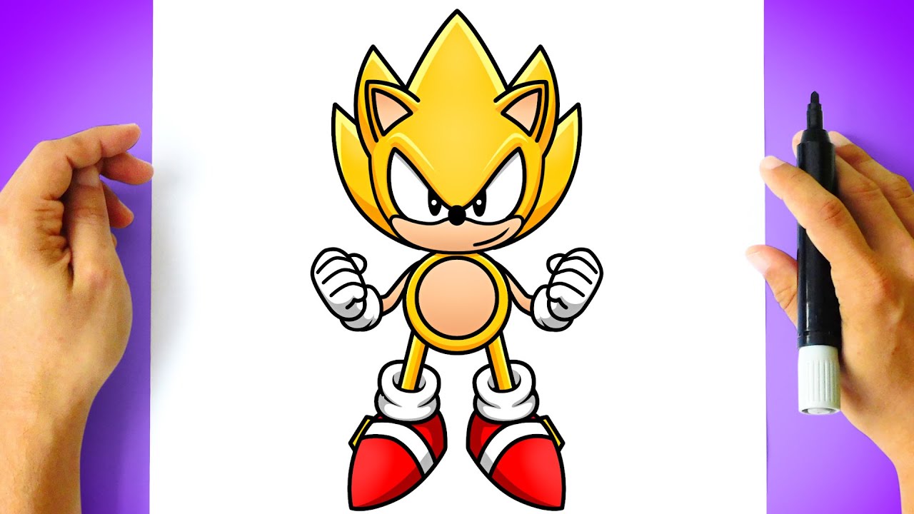 Como DESENHAR o SUPER SONIC CLÁSSICO - Como DIBUJAR a SUPER SONIC CLÁSICO - CLASSIC SUPER SONIC