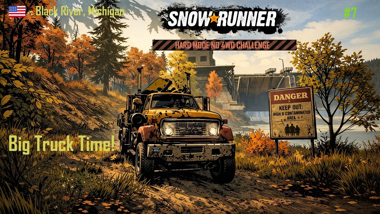 Surviving the HARDEST Trucking Game out there - No 4WD Challenge hard mode I Snowrunner.