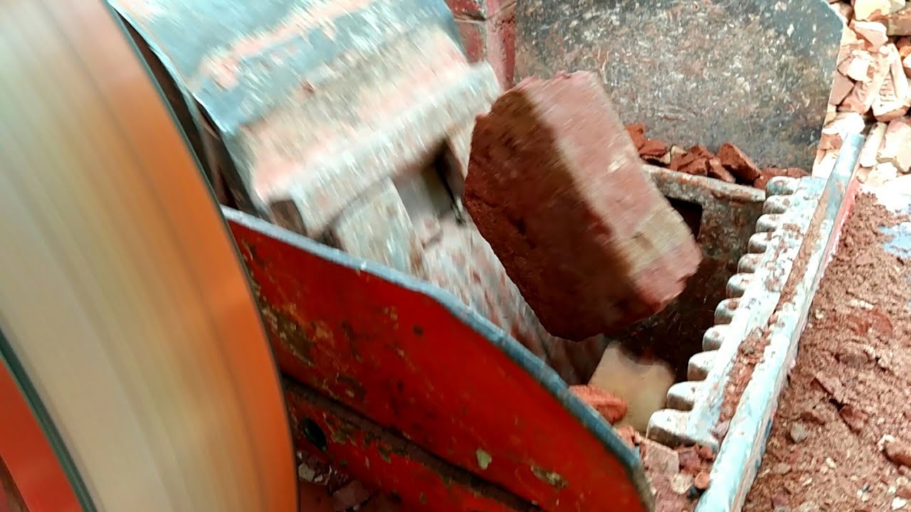 Extreme Brick Crushing by Heavy Brick Crushing Machine