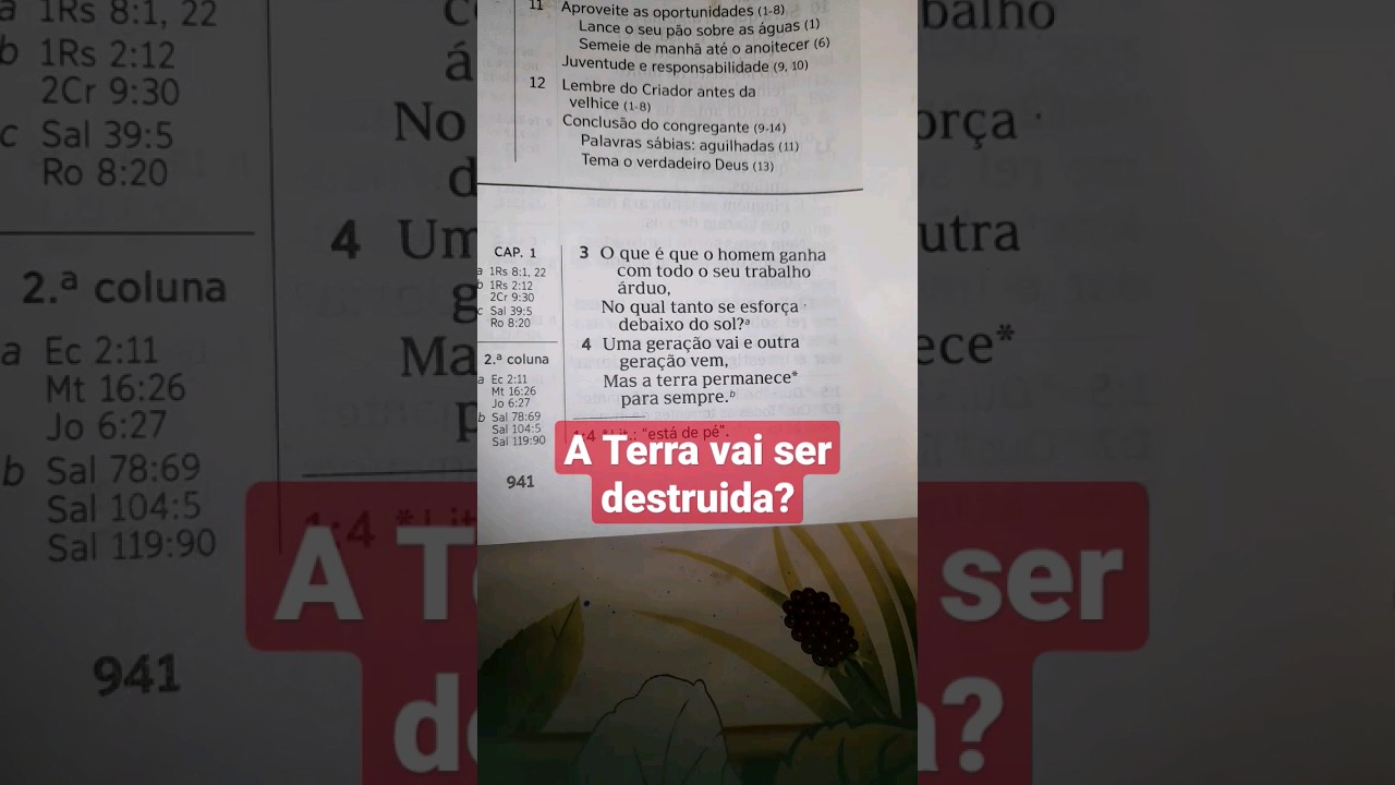 A Terra vai ser destru&iacute;da?  #boasnovas