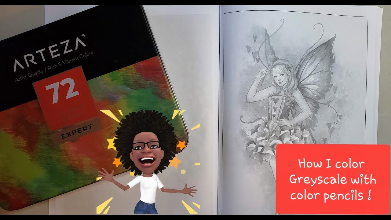 How To Color Greyscale with Colored Pencils