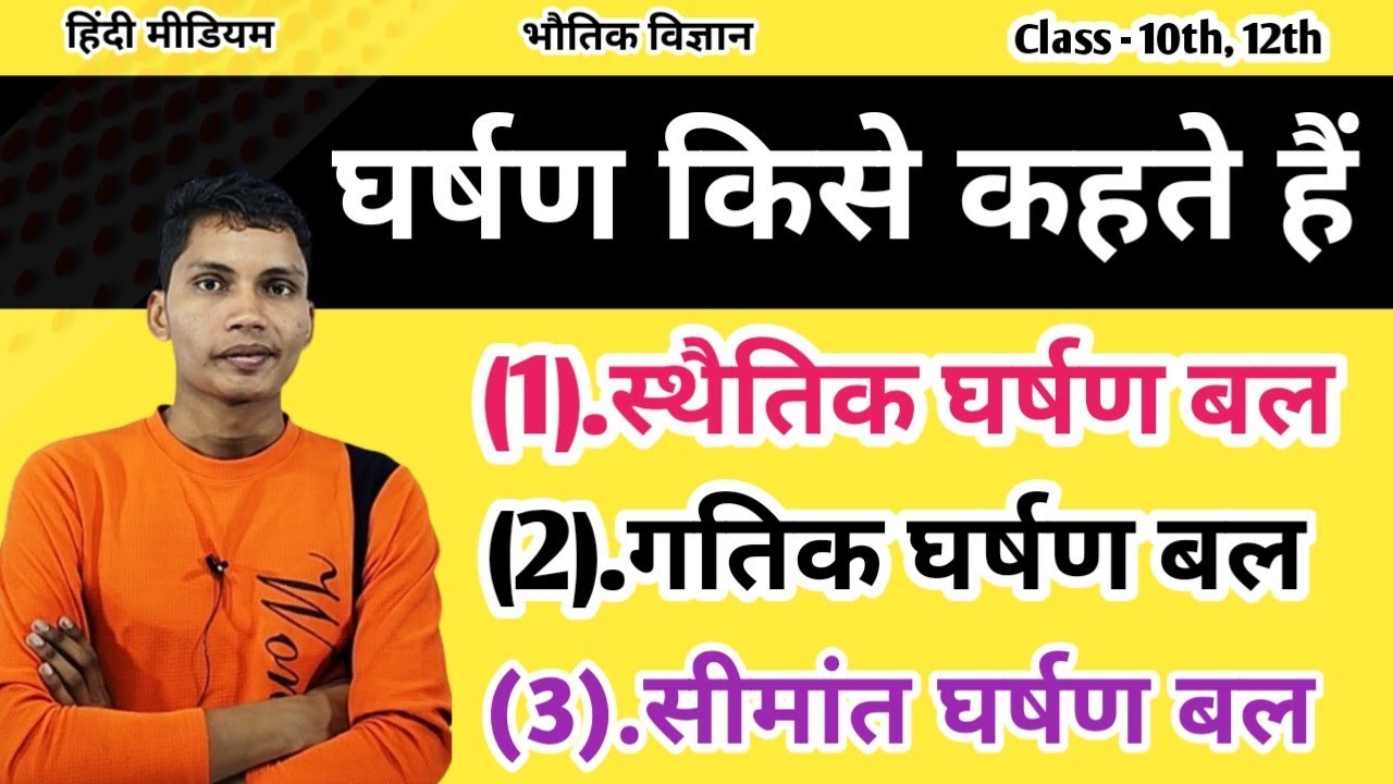 घर्षण बल किसे कहते हैं what is friction class 11th types of friction sthaitik gharshan gatik, simant