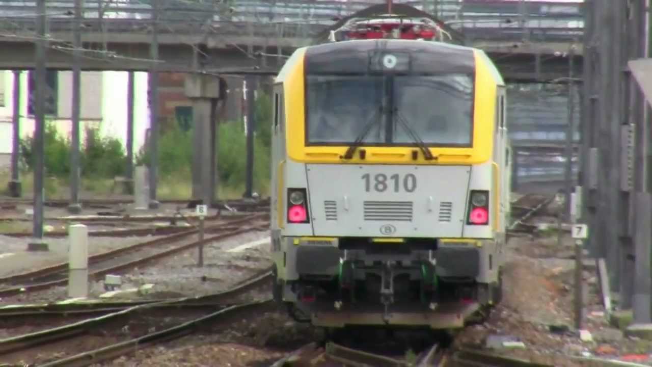 Premiers essais des series 18 a La Louviere Sud - SNCB comboio trains