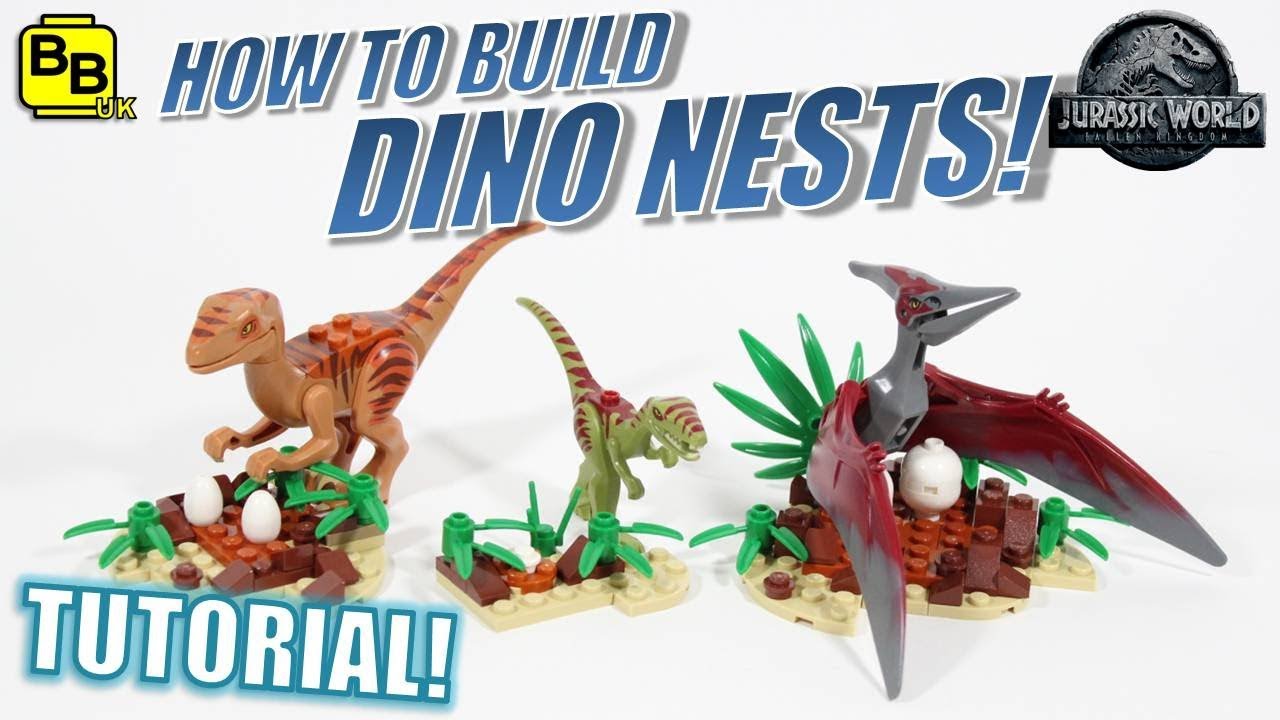 HOW TO BUILD LEGO DINOSAUR EGG NESTS!