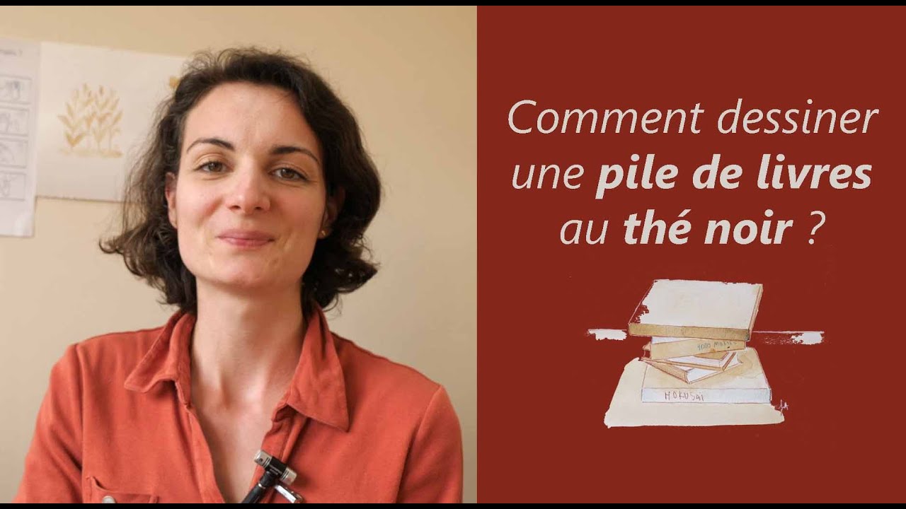 Comment appliquer les principes de la perspective en dessinant une pile de livre au thé noir ?
