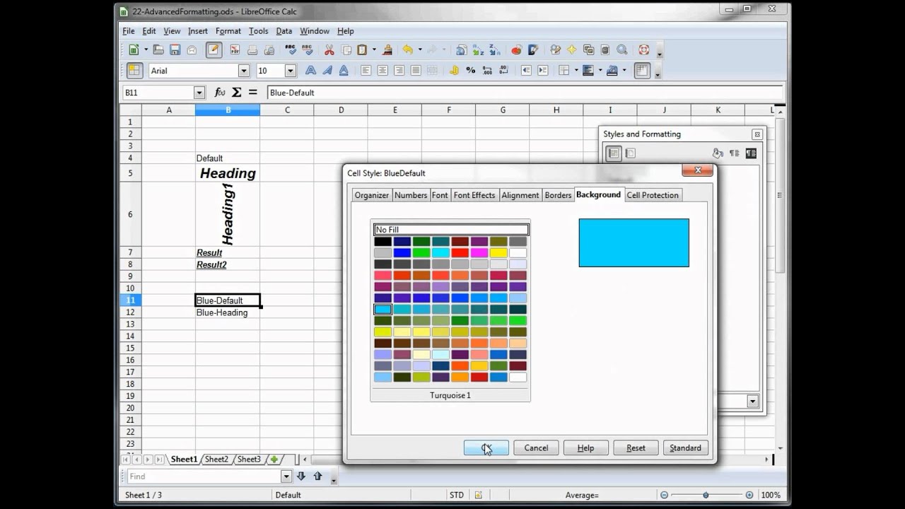 22- Libre Office - Calc, Open Office -- Calc, Excel Tutorial -- Advanced Formatting