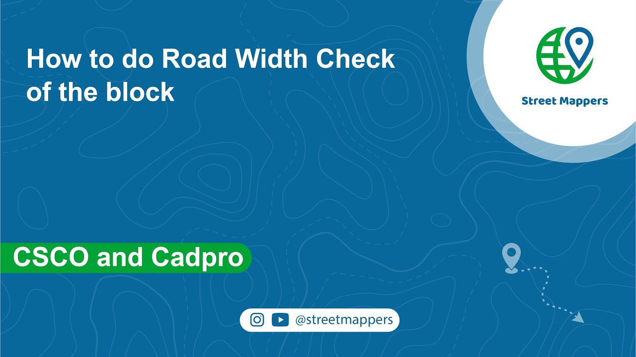 How to do Road Width Check in the Cadpro