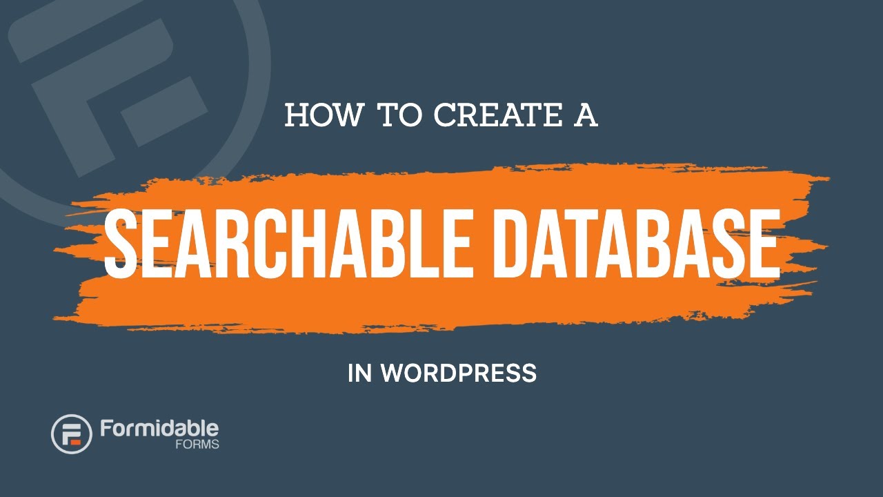 Как создать базу данных с возможностью поиска в WordPress