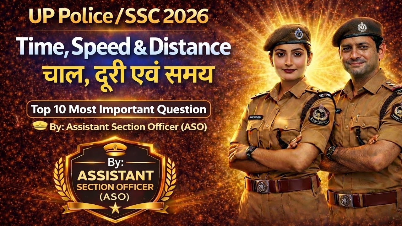 UP Police / SSC 2026 | Time Speed Distance 🔥 Top 10 Most Important Questions | Arya Maths Magic