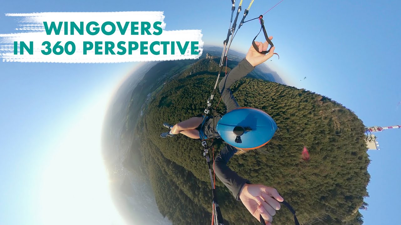 Fun wingovers Paragliding. Insta360 helmet mount.