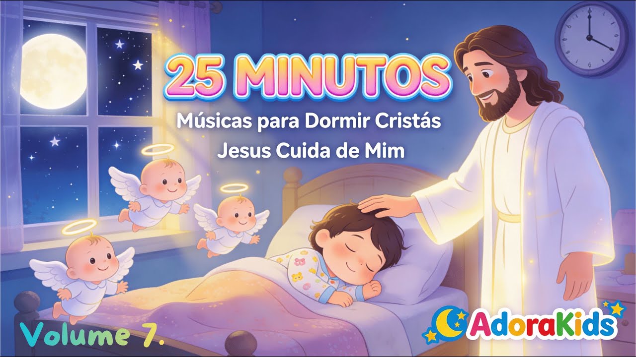 Especial Soninho Vol.7 🌙 Anjos Ao Meu Redor | 25 MINUTOS de Canções de Ninar Cristãs | AdoraKids