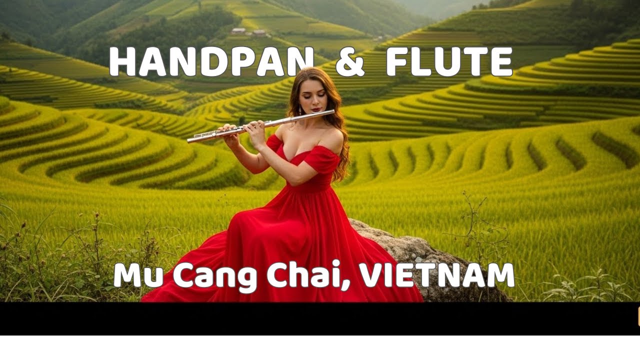 🌿 1 HOUR+ Handpan & Flute: Vietnam Nature Relaxing Music 4K | Deep Focus, Stress Relief & Meditation