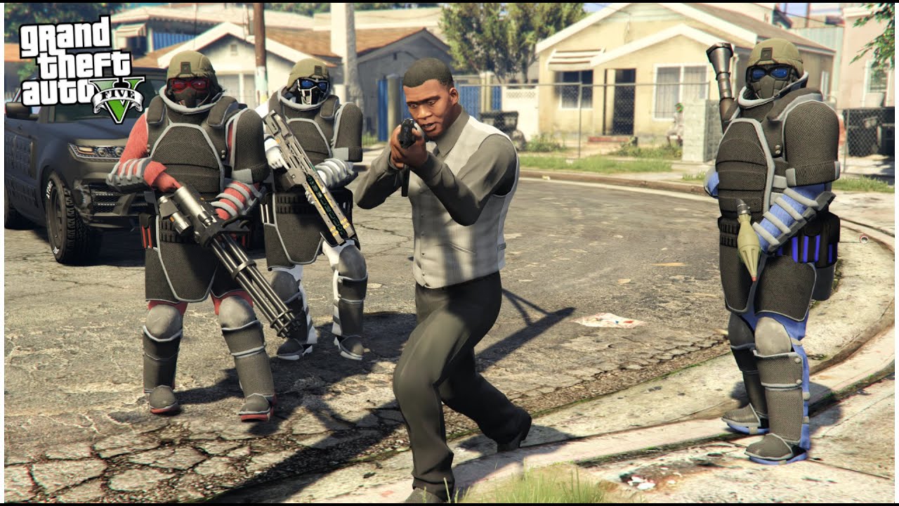 FRANKLIN GETS PERSONAL JUGGERNAUTS BODYGUARDS in GTA 5! (GTA 5 Mods)