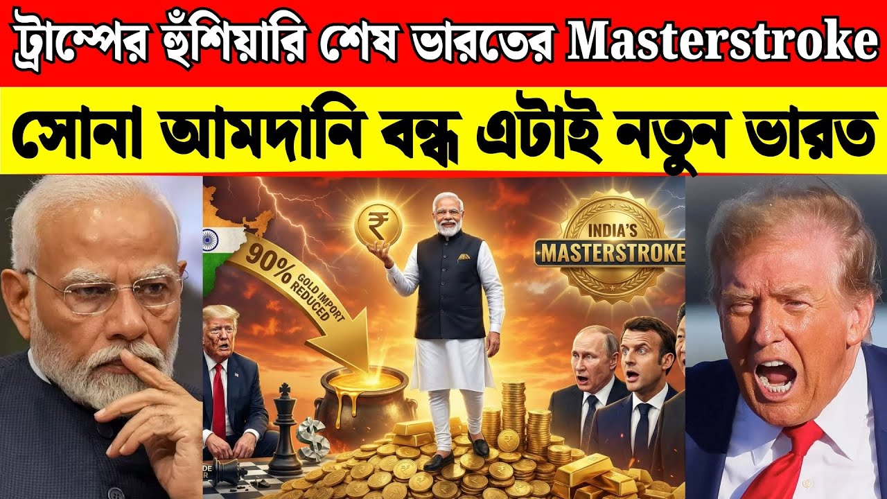 বিশ্বকে অবাক করে India'র Masterstroke | Gold Import 90% হ্রাস | Trade War-এ ট্রাম্পের শেষ চাল