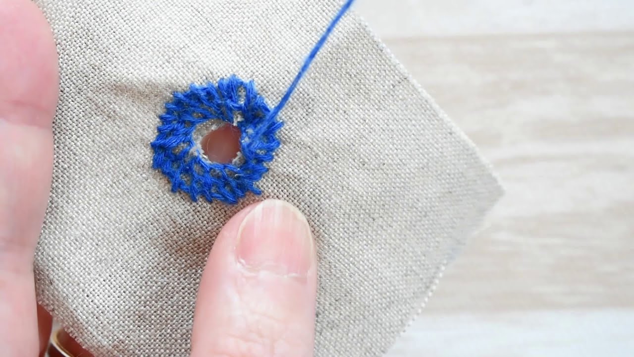 穴の補修の縫い方！ハニカムダーニングで可愛くお直しHoneycomb darning