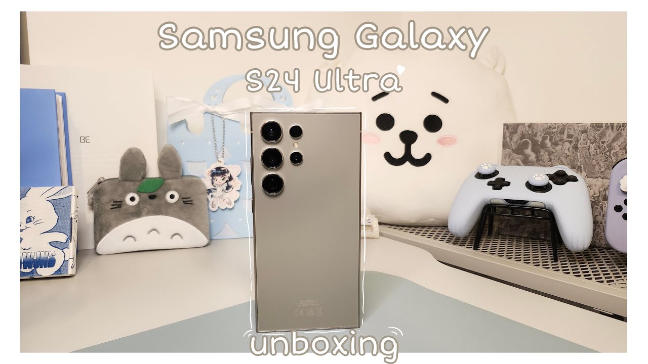 SAMSUNG S24 ULTRA 🤍✨ | Chill Unboxing | Titanium Grey 1 TB | + Accessories (TW: flashing lights)