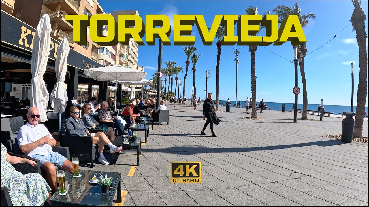 Torrevieja, Costa Blanca, Spain. Popular Sunny ☀️ Morning Walking Tour to Playa del Cura 🇪🇸
