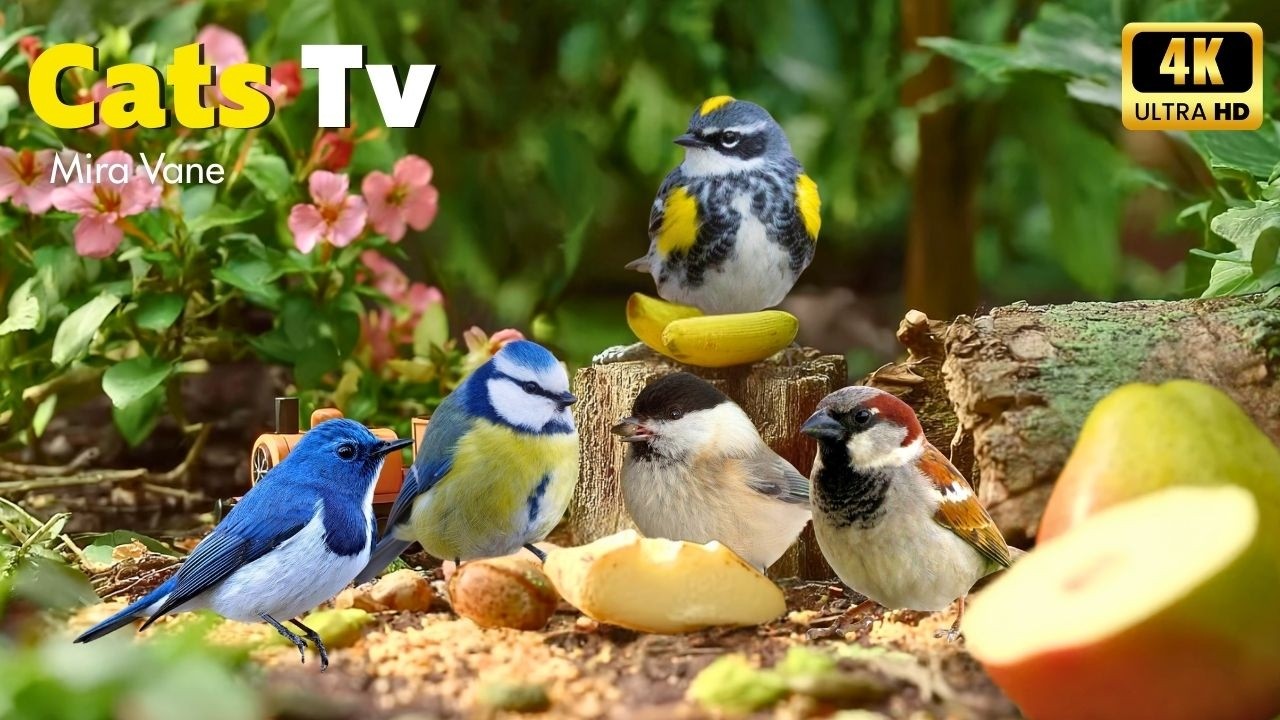 Birds Everywhere for Your Cat 🐦😺 | A Tranquil Birdwatching Paradise for Stress-Free Moments 🦜