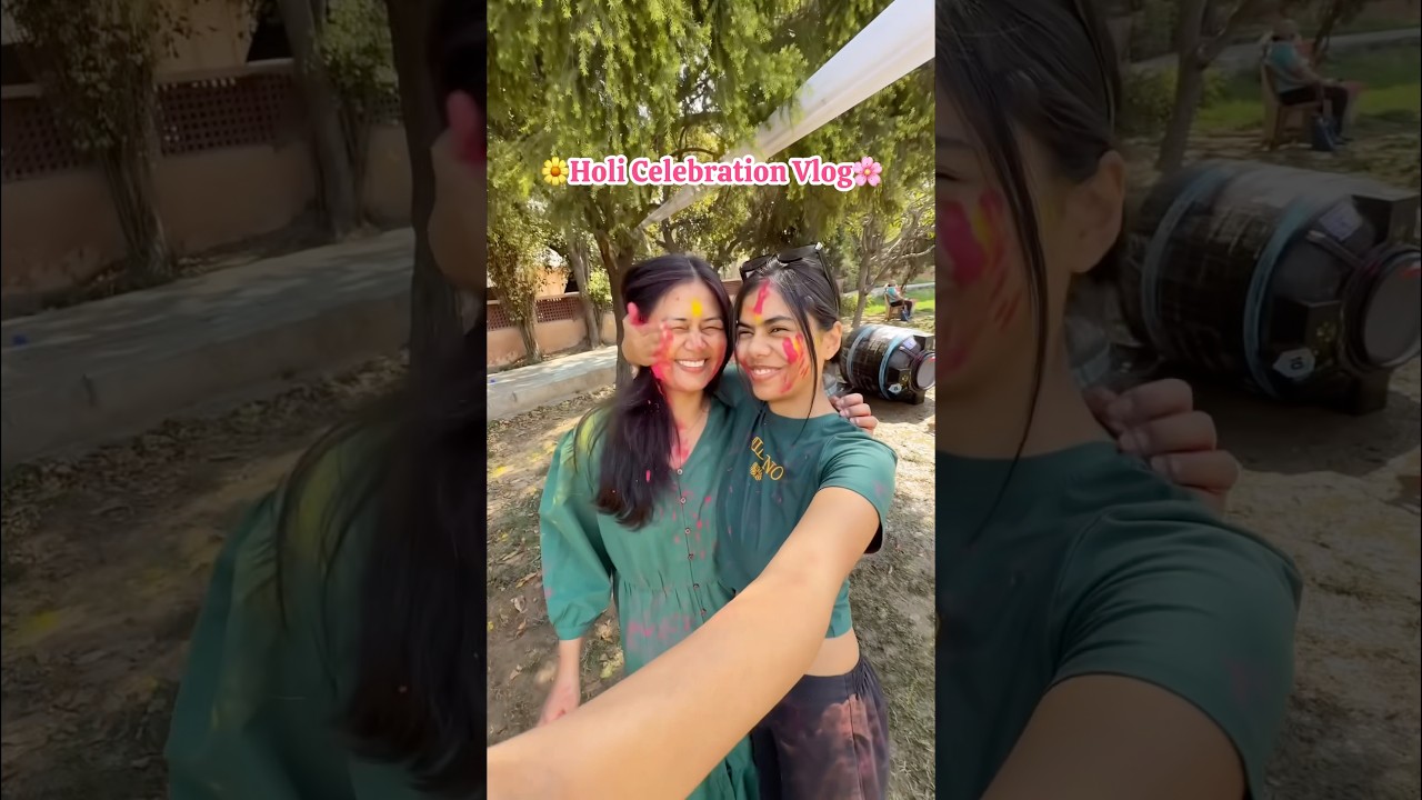 Holi Celebration Vlog in my Colony!🌸 #minivlog #shorts #holi #festival #celebration