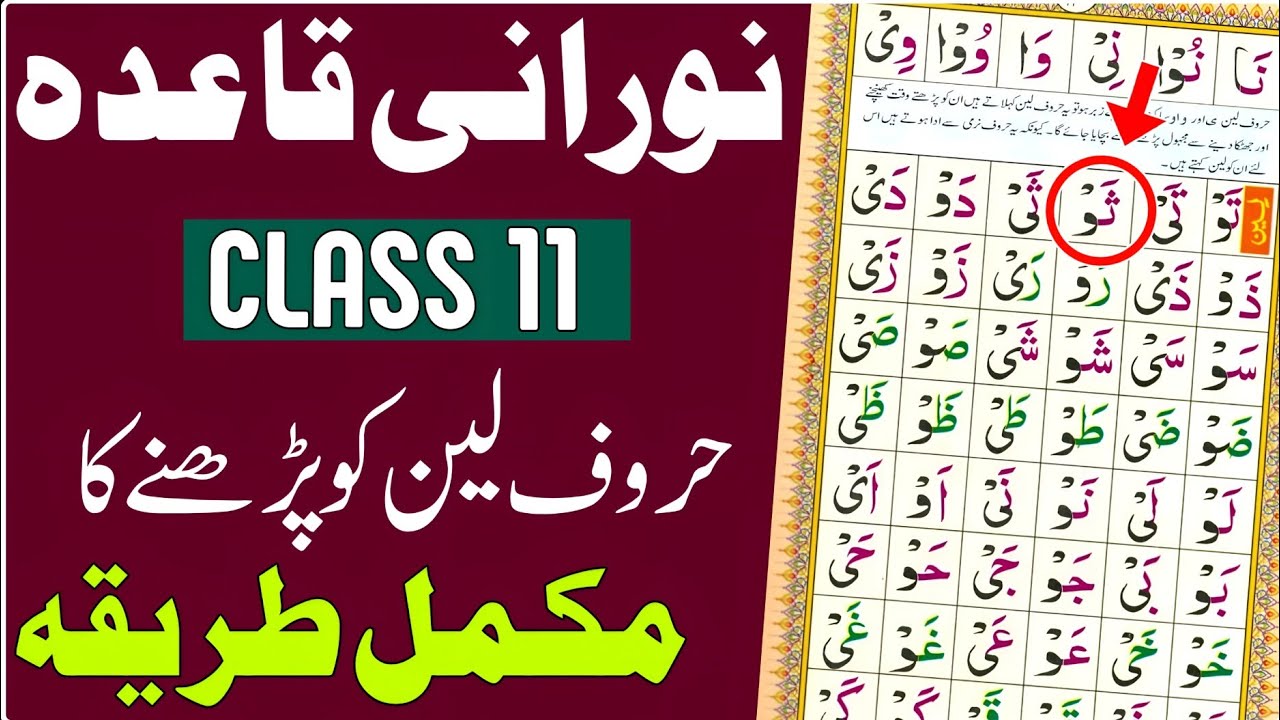 Noorani Qaida | Class 11 | Sohail Ki Class
