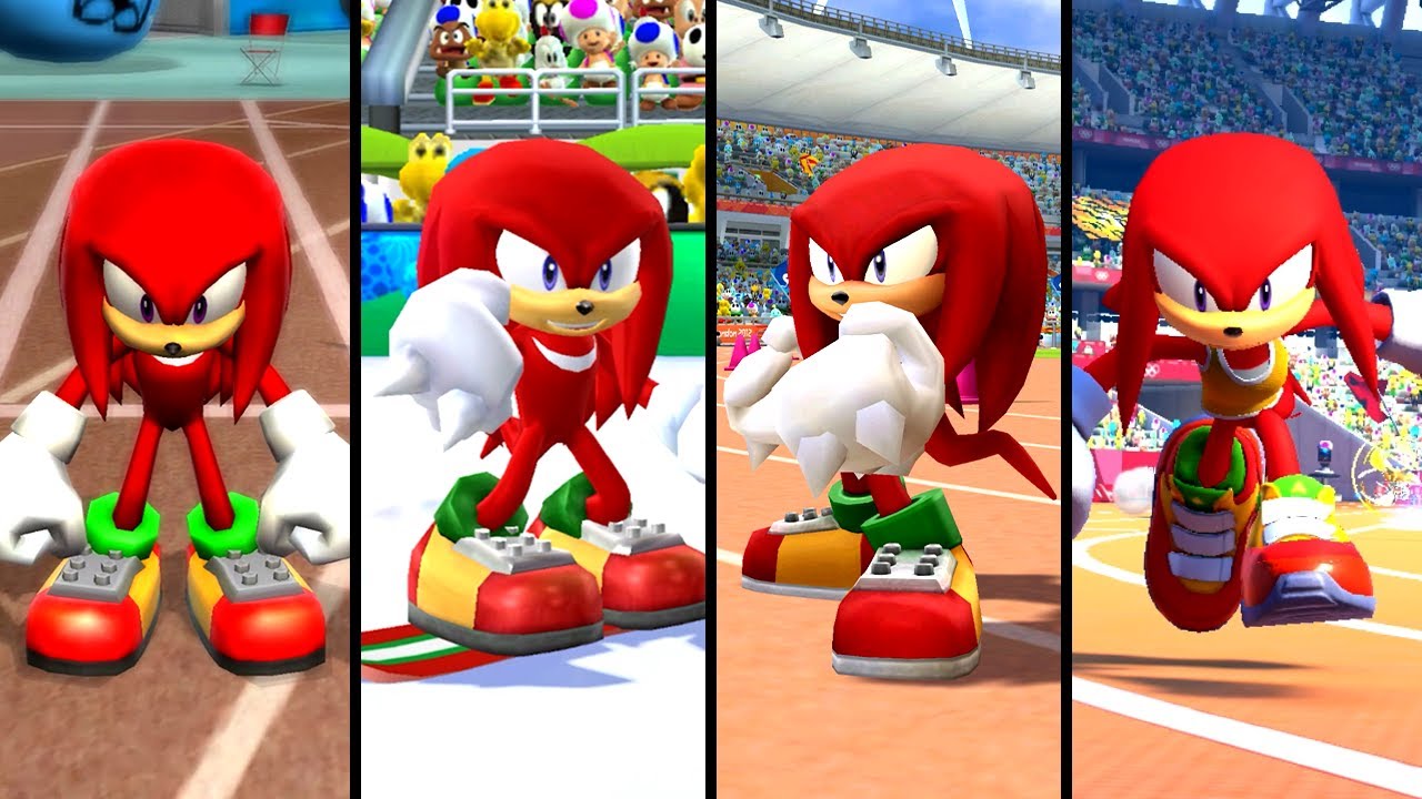 Evolution of Knuckles in Mario & Sonic (2007-2022)