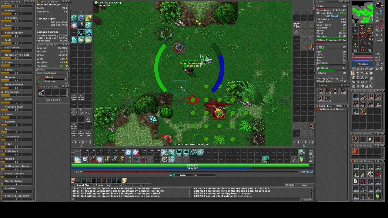 Tibia -Wilting Leaf Golem, Haunted Treeling, Elder Forest Fury 