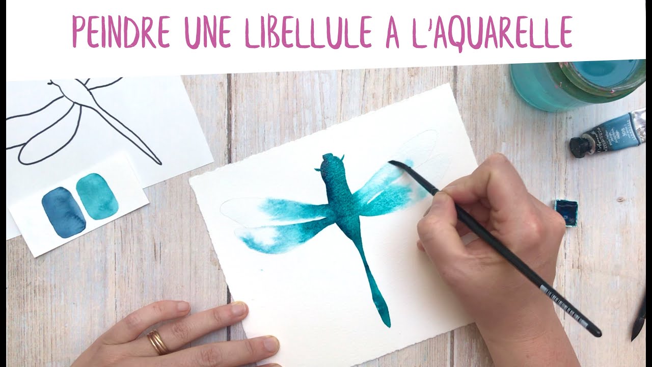Tutoriel peindre une libellule à l'aquarelle