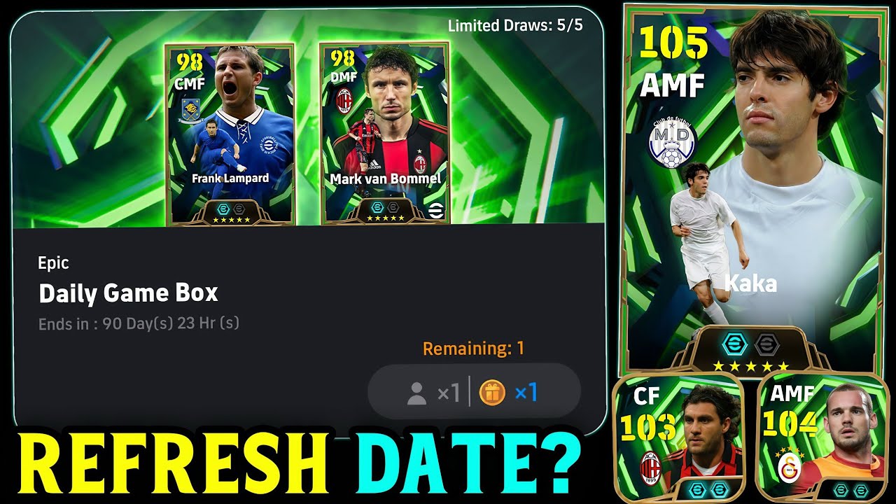 Big Update! Daily Game Box Epic Refresh Date Is Here 🚨 | eFootball 2026&trade;