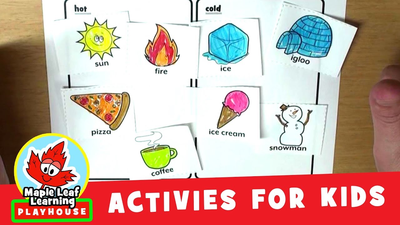 Hot or Cold Sorting Activity for Kids | Maple Leaf Learning Playhouse