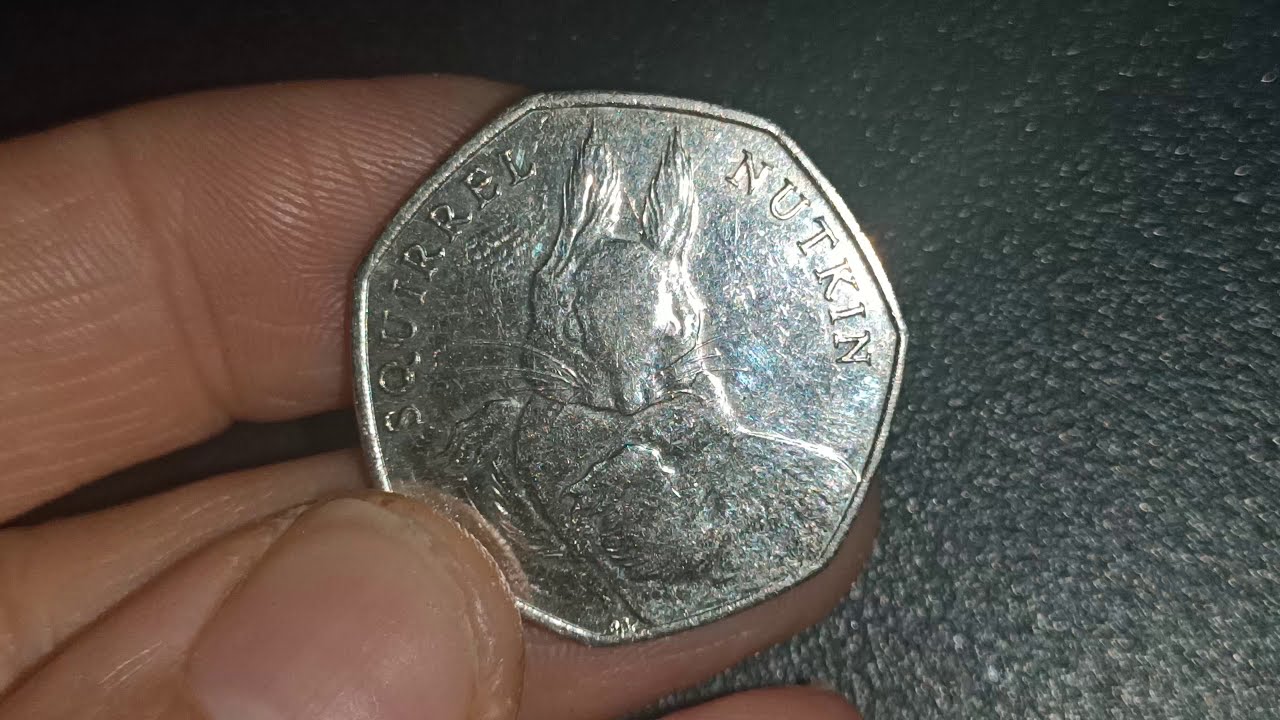 Squirrel Nutkin 50p coin beatix potter uk